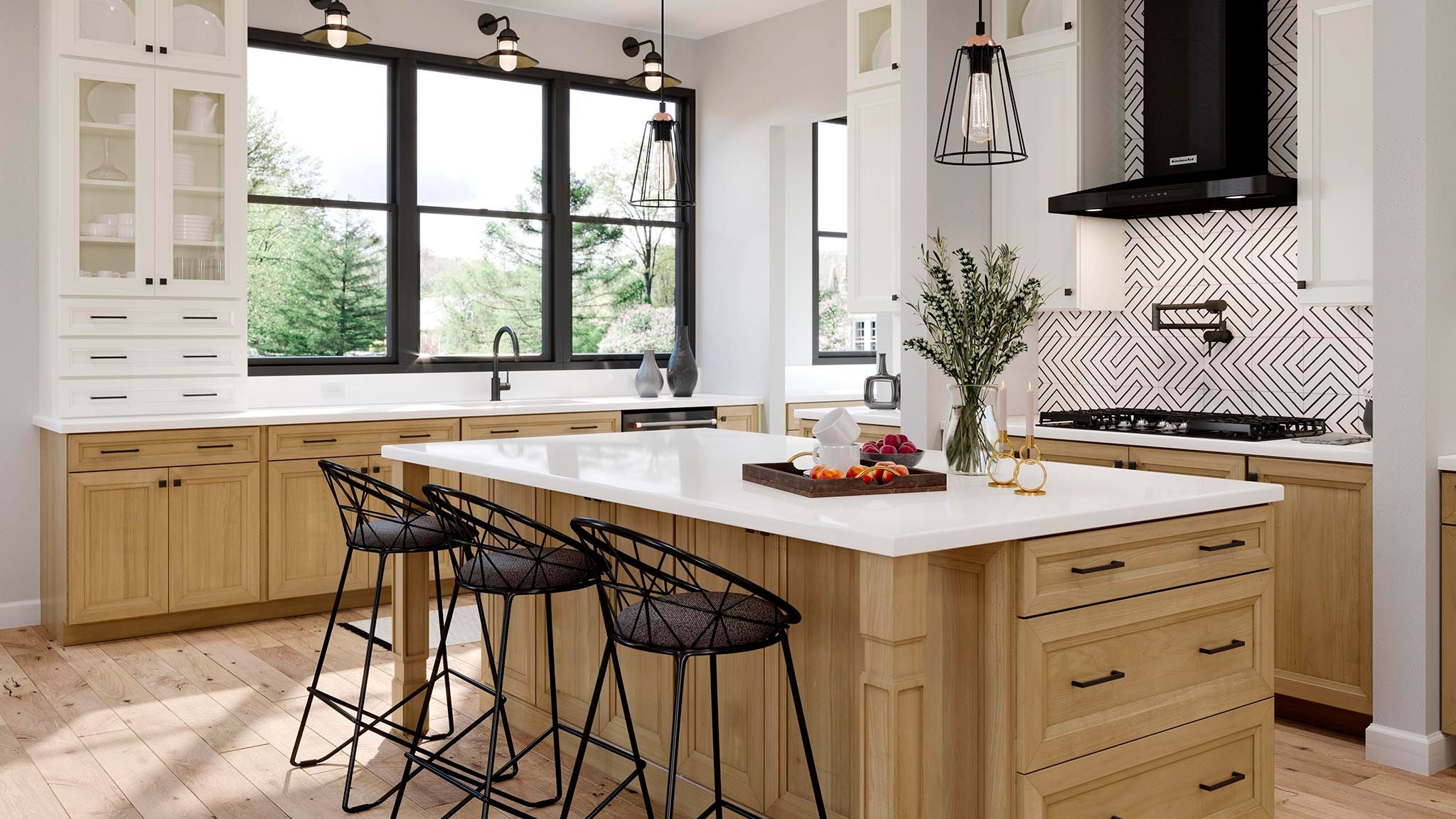 Maddox Maple Rye and Painted Linen Kitchen