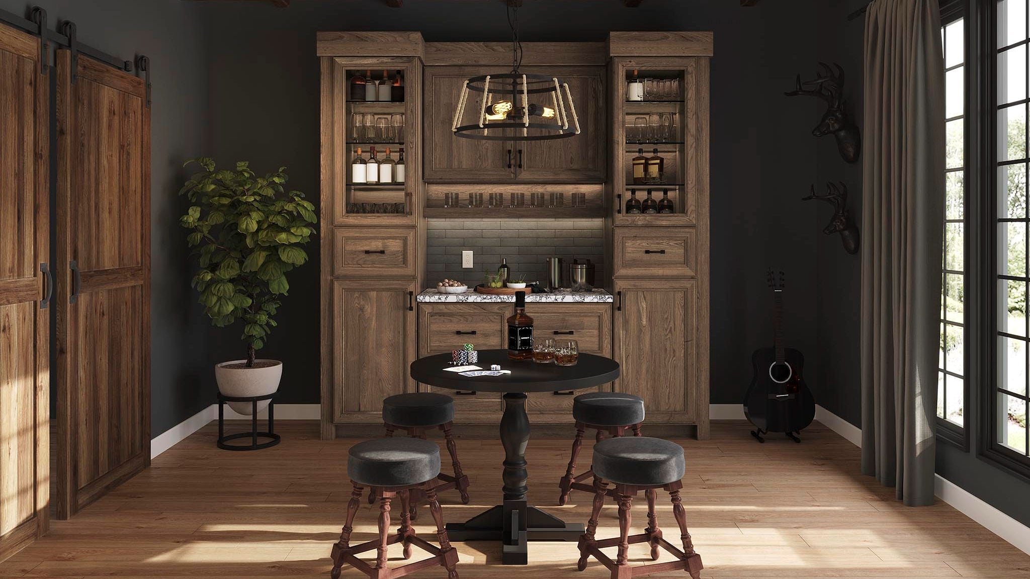 Charleston Cherry Clove Built-In Bar